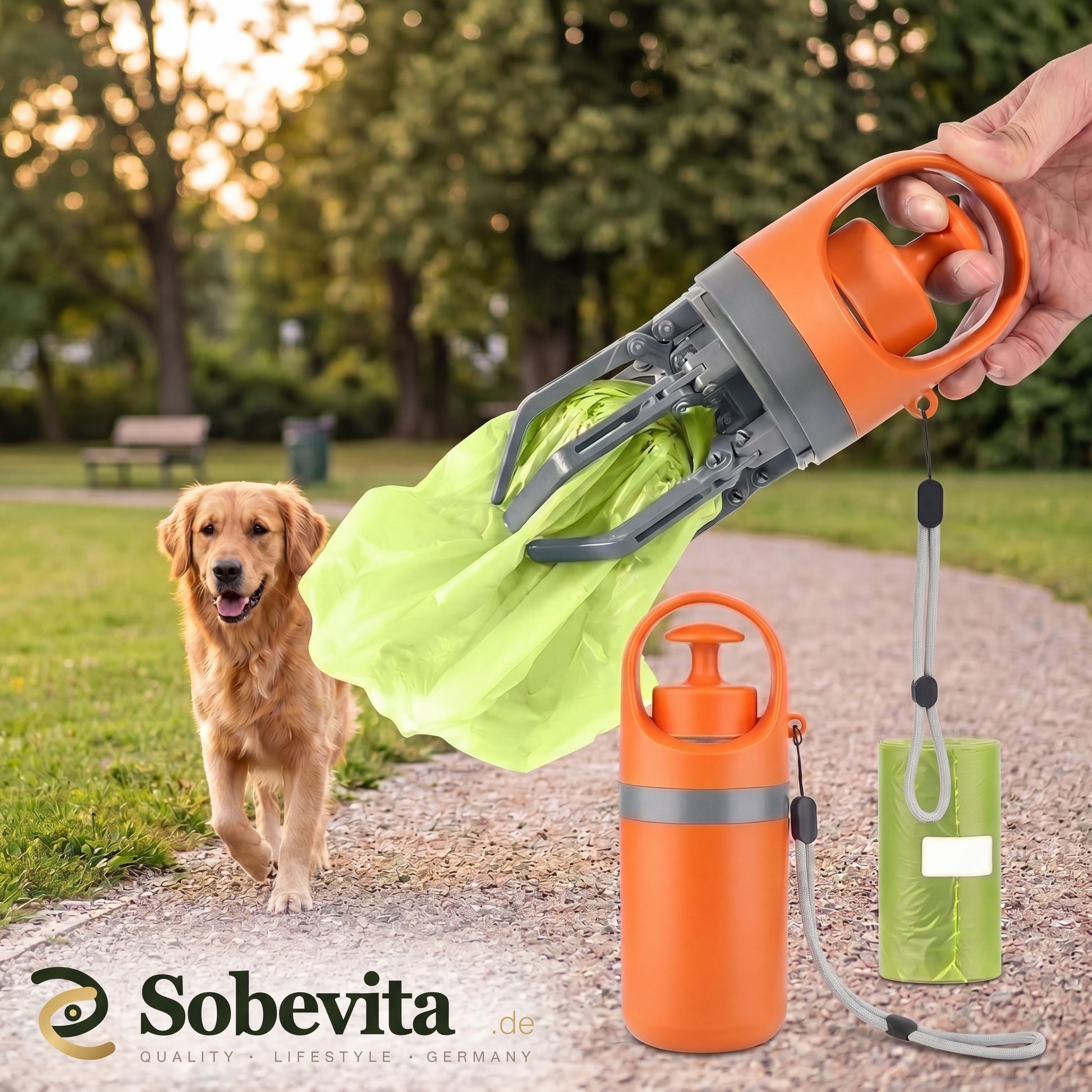 Sobevita Premium Hundekotschaufel kontaktlos – Hauptansicht in Anthrazit